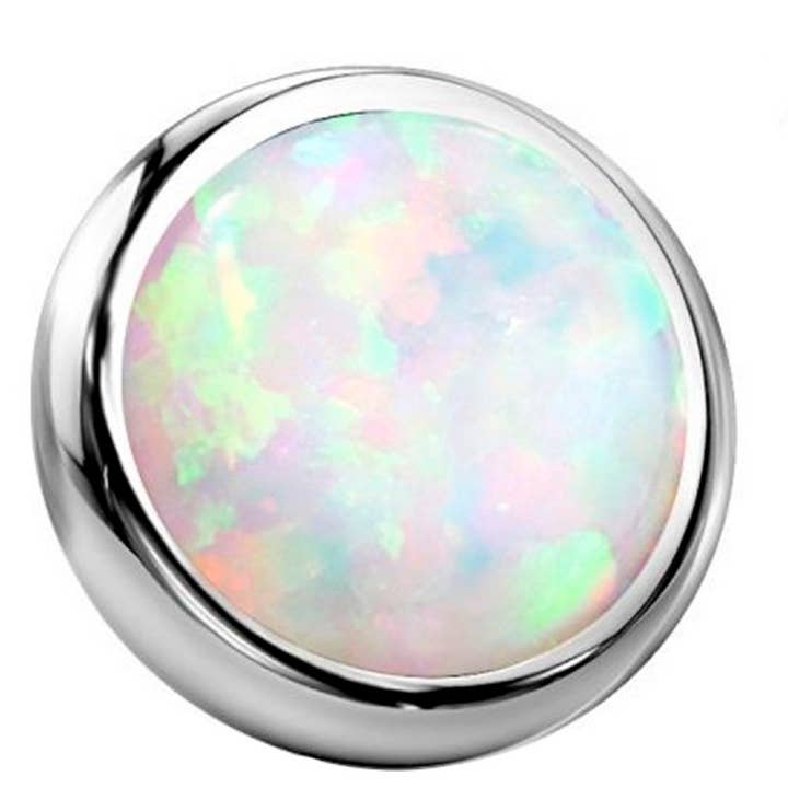 Dermal Plate with Opal Stone PGT-007 for wholesale by Awaken