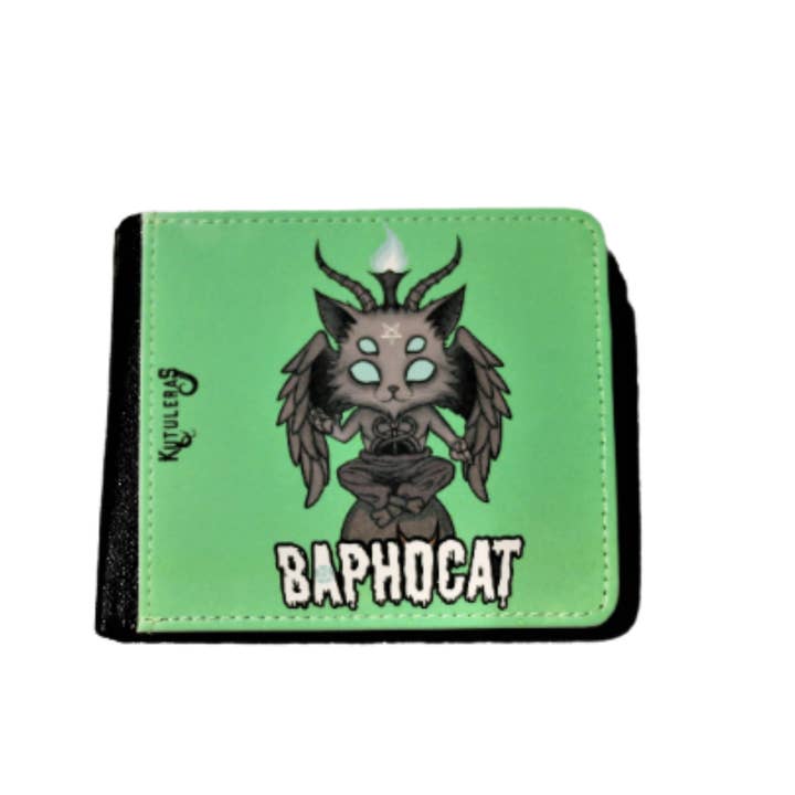 Kutuleras - Vente Portefeuille – unisexe - Portefeuille noir Baphomet horreur gothique halloween