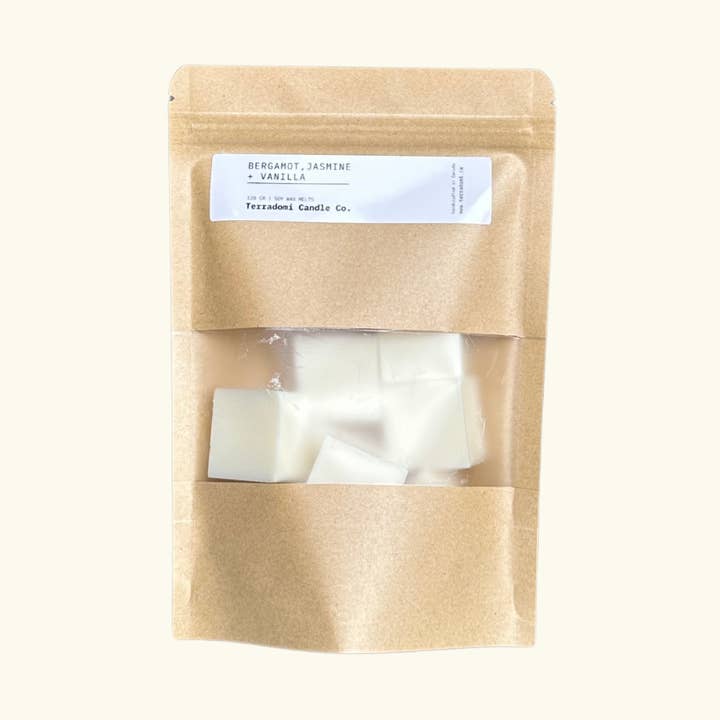 Bergamot, Jasmine + Vanilla Soy Wax Melts for wholesale by Terradomi Candle Co.