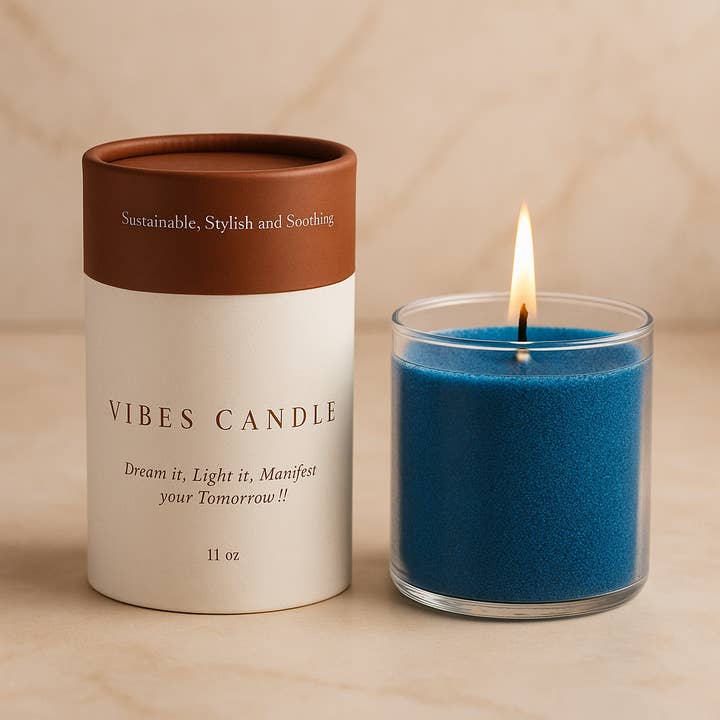 Blaue Eclipse-Perlenkerze - 11 OZ für den Großhandel von Vibes Pearled Candle