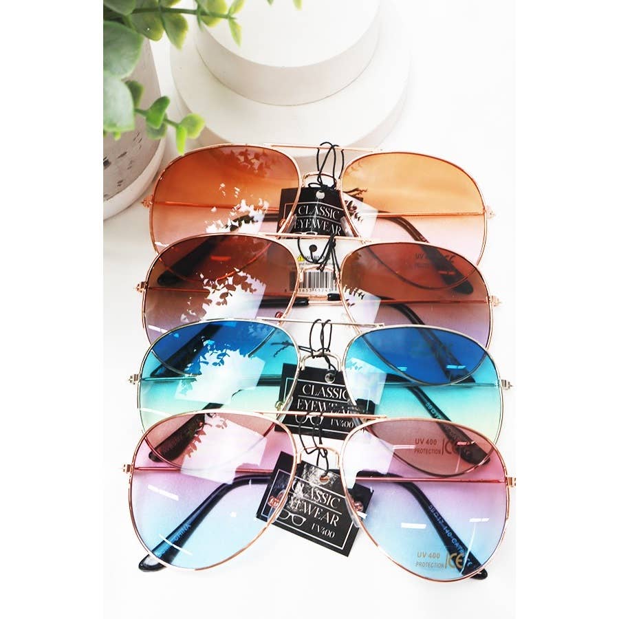 MÉLANGER LA COULEUR Lunettes de soleil aviateur mode en vente sur Faire3