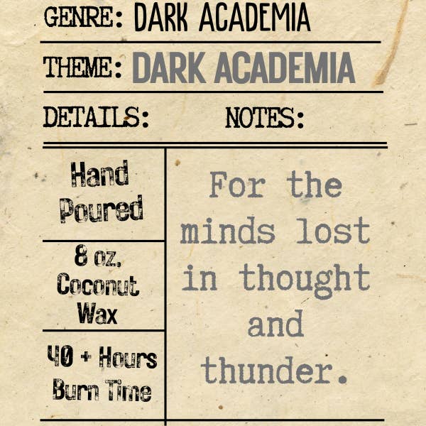 The Vintage Flame Candles - Wholesale Jar/Filled Candle - Reading Nook - Ink & Ember Collection 13