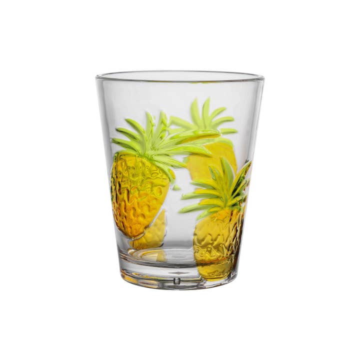 Pineapple 16 oz. Acrylic Plastic DOF Tumbler for wholesale by Supreme Housewares