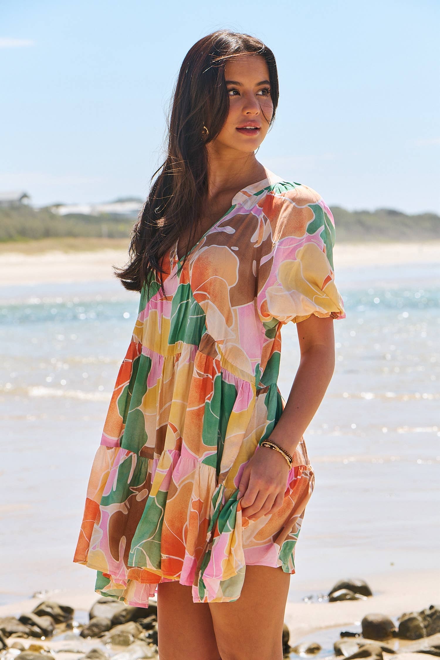 Jaase – Großhandel Kleid – Damen – TALLULAH PRINT PETAL MINIKLEID2