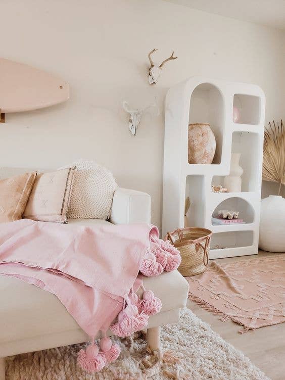 marrakeshop - Vente Plaids - Plaid marocain premium fait main avec pompons et franges20