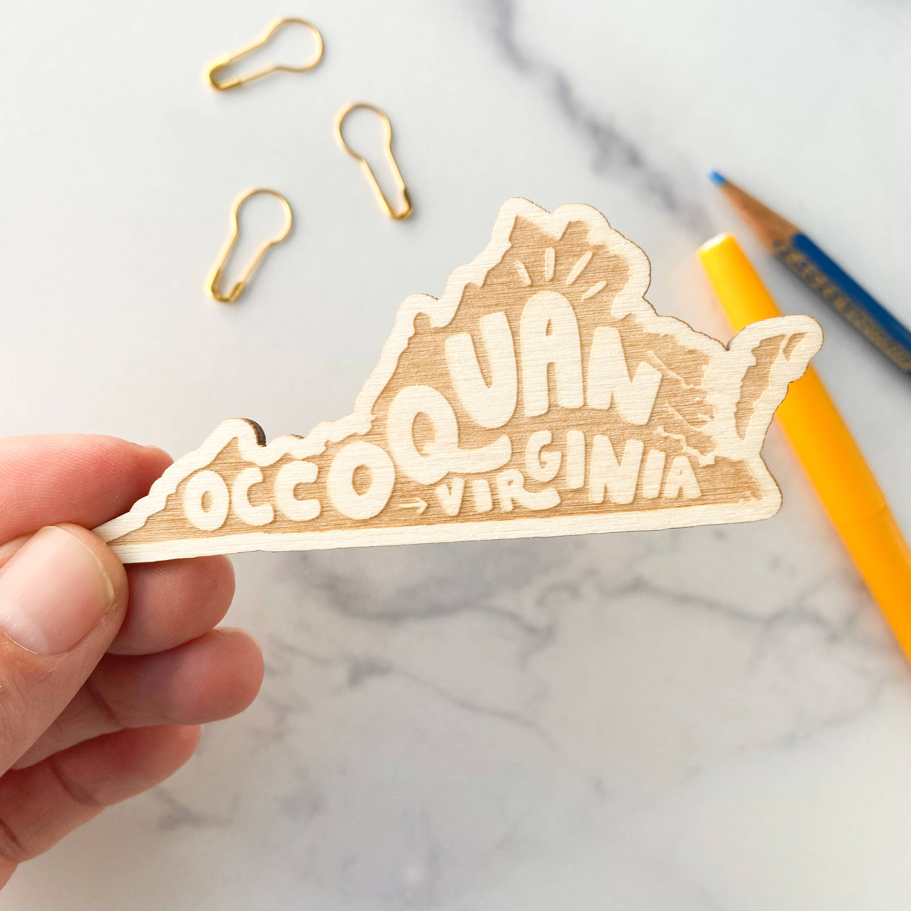 Billie Claire Illustration (Handmade) - Wholesale Magnet - Custom City-Specific Wood Magnets2