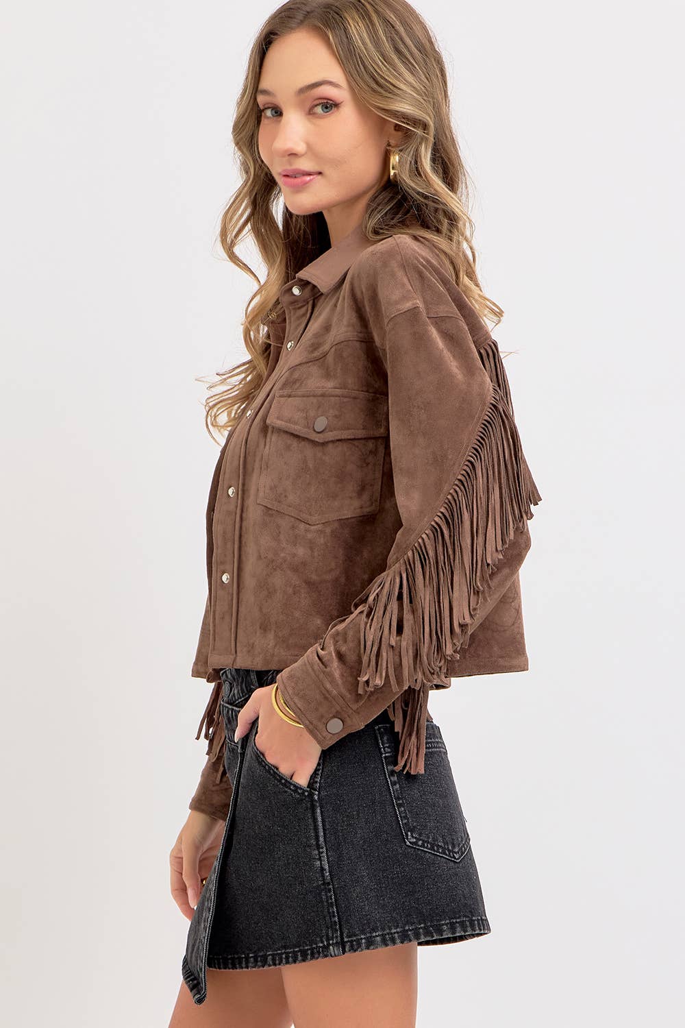 Sweet Lovely by Jen – Großhandel Hemdjacke/Shacket – Damen – Western-inspirierte Wildleder-Shacket12