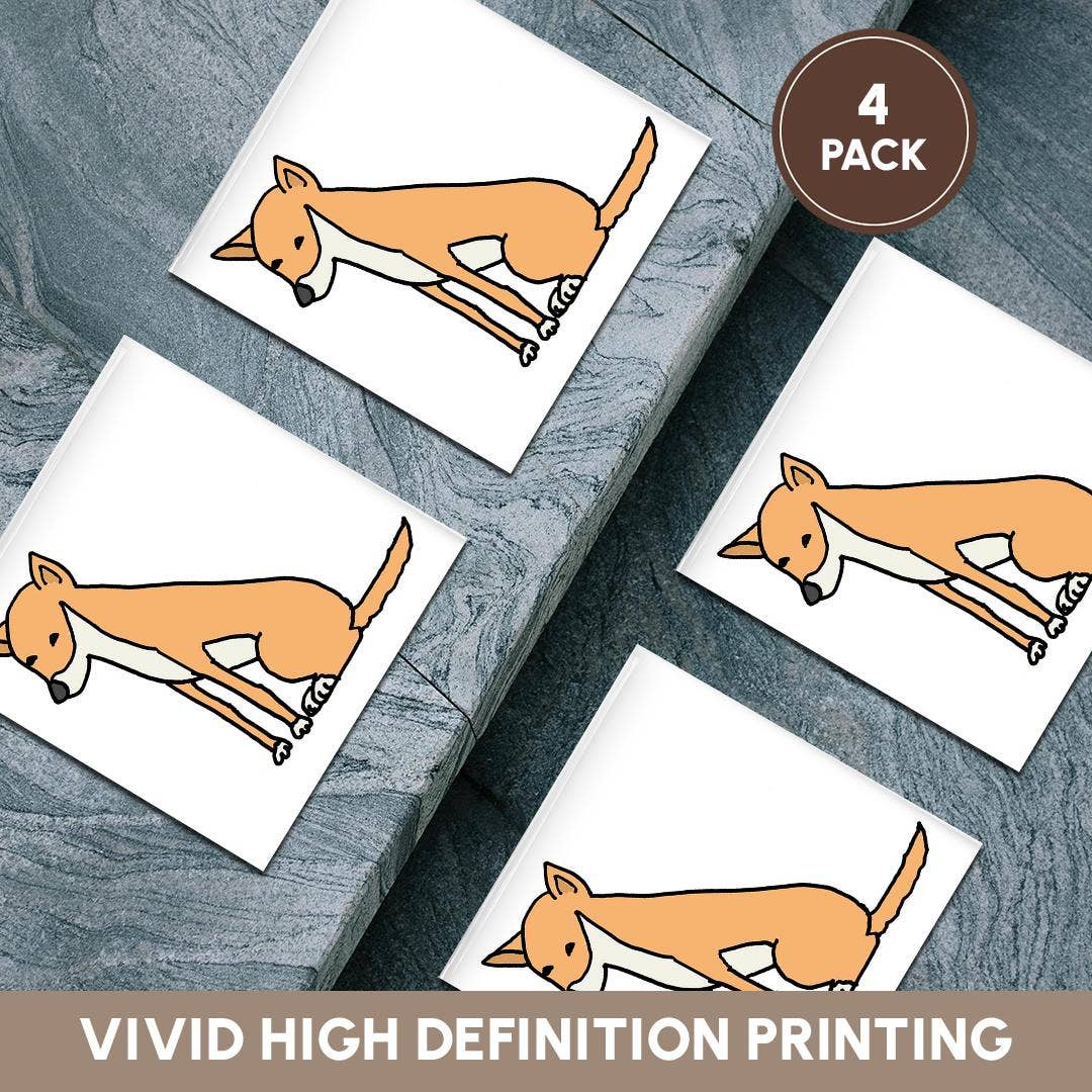 3dRose - Wholesale Coasters - 3dRose, Funny Cute Australian Dingo Wild Dog Cartoon, Coaster5
