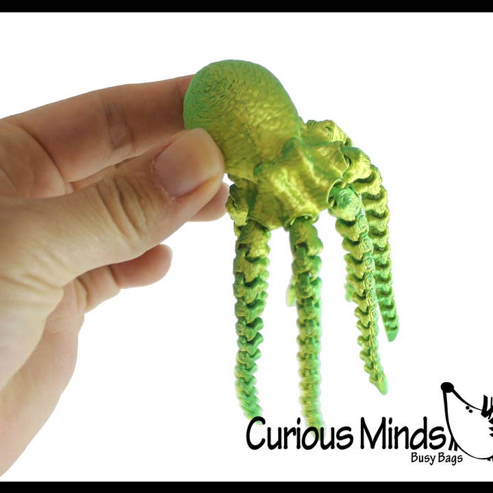 Curious Minds Toys - Wholesale Fidget Toy - Kids - 1 - 3D Printed Octopus Wiggle Articulated Jointed Moving Fid3