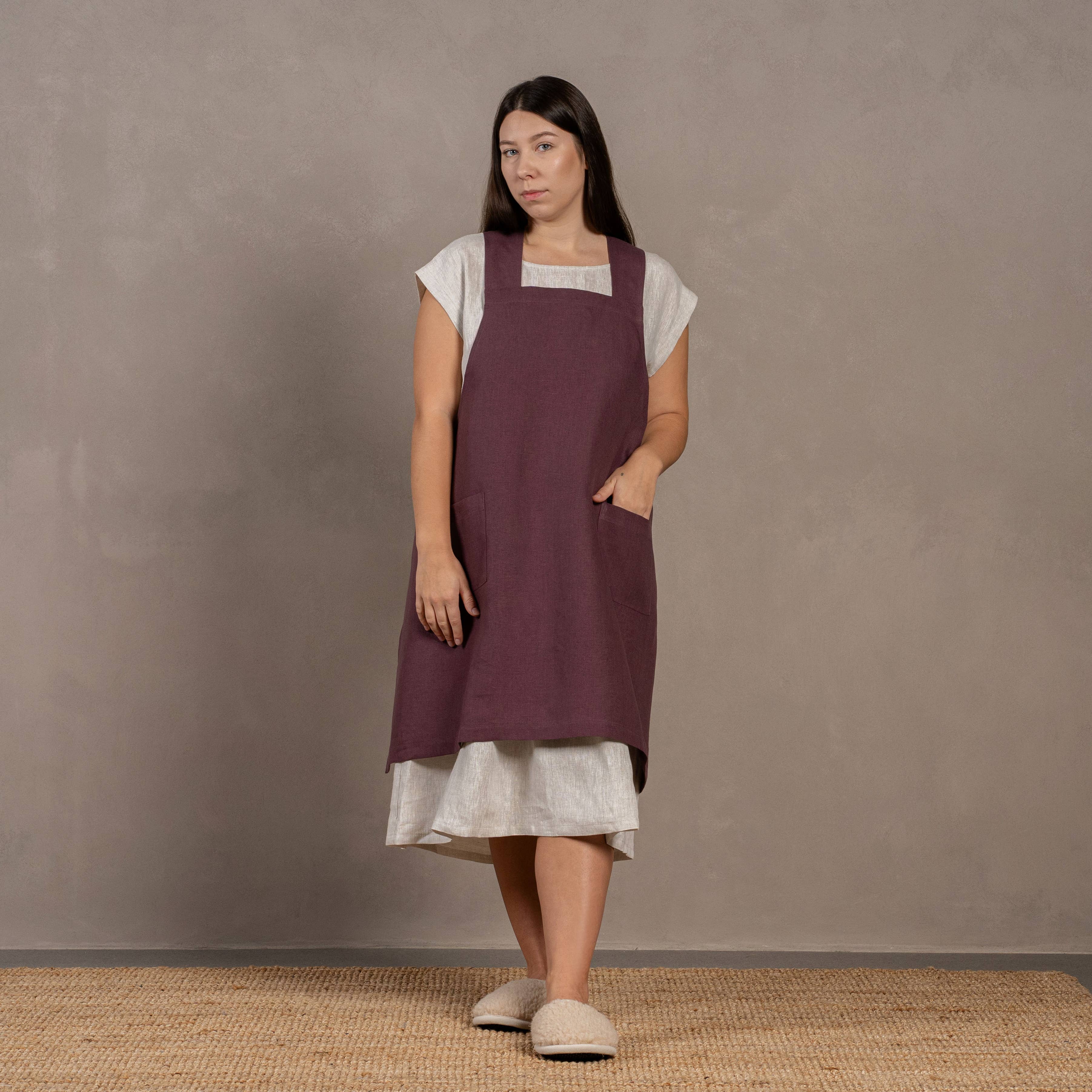 menique - Wholesale Apron - Linen Cross-Back Apron12