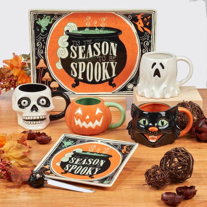 Certified International - Venta al por mayor Taza - Taza 3D para Halloween de Scaredy Cat, 22 oz.