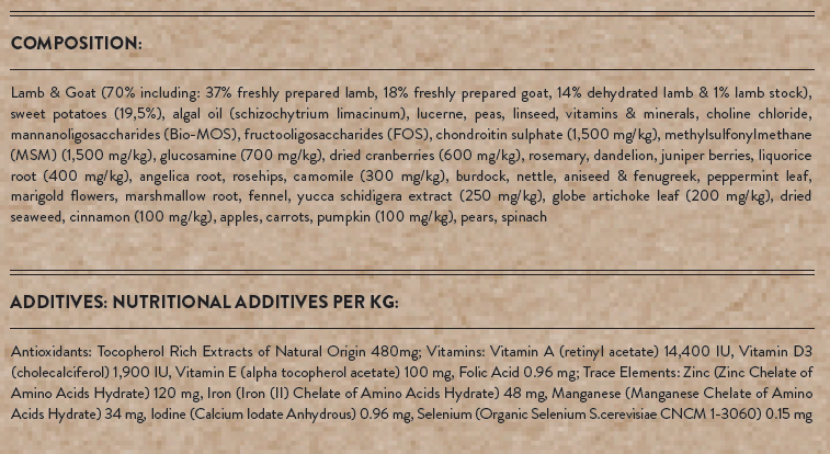 Celtic Connection Holistic Pet Food - Wholesale Pet Food - Dog - LAMB with GOAT & SWEET POTATO4