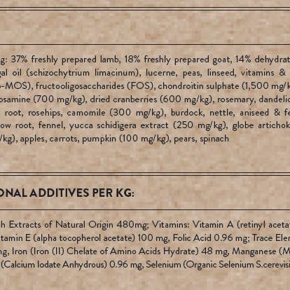 Celtic Connection Holistic Pet Food - Wholesale Pet Food - Dog - LAMB with GOAT & SWEET POTATO4