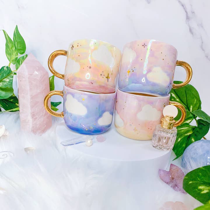 Peachpot Ceramics – Engroshandel Kaffekrus – Porcelæn Cloudy Krus (8 oz)5