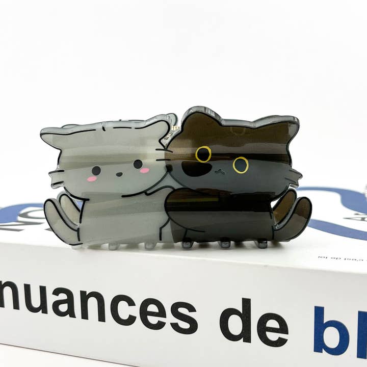 Hugging Cats Hair Claw Clip, Cute Cat Animal Hair Clip for wholesale on Faire2