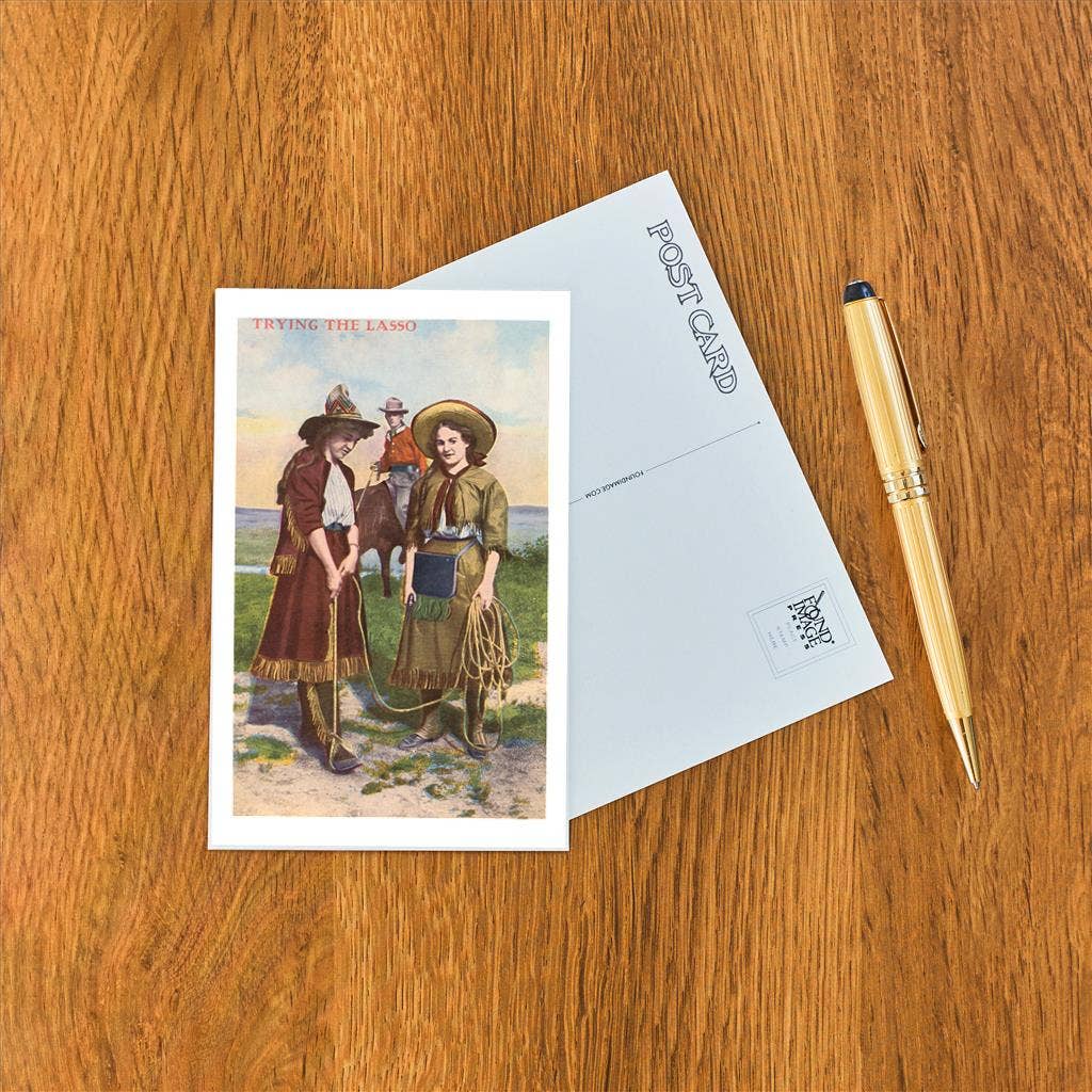 Found Image Press - Wholesale Postcard - Postcard CG-66 Trying the Lasso1