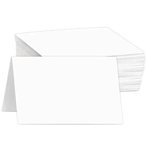 Fine Cardstock - Wholesale Everyday Greeting Card - Blank White Pre-Scored Thick 8.5 x 11" Greeting Cards – Heavyweight 8.5 x 5.5” When Folded | 100 Cards per Pack