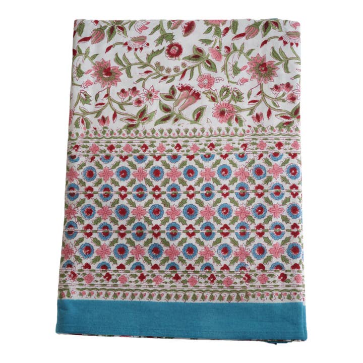 Mantel rectangular de algodón estampado "Love blanco" para venta al por mayor de Claire Beaugrand