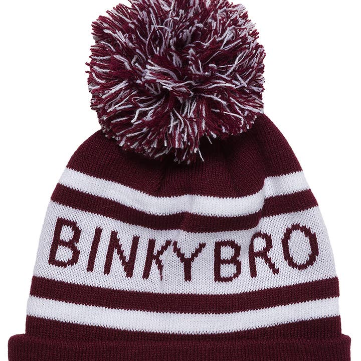 BinkyBro - Wholesale Beanie - Kids - Kids Beanie Sundance Pom - Maroon0