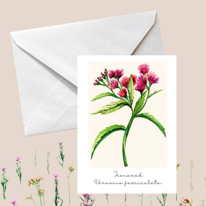 Botanical Wildflower Watercolor Greeting Card #6 for wholesale by Wild Botanical Atelier