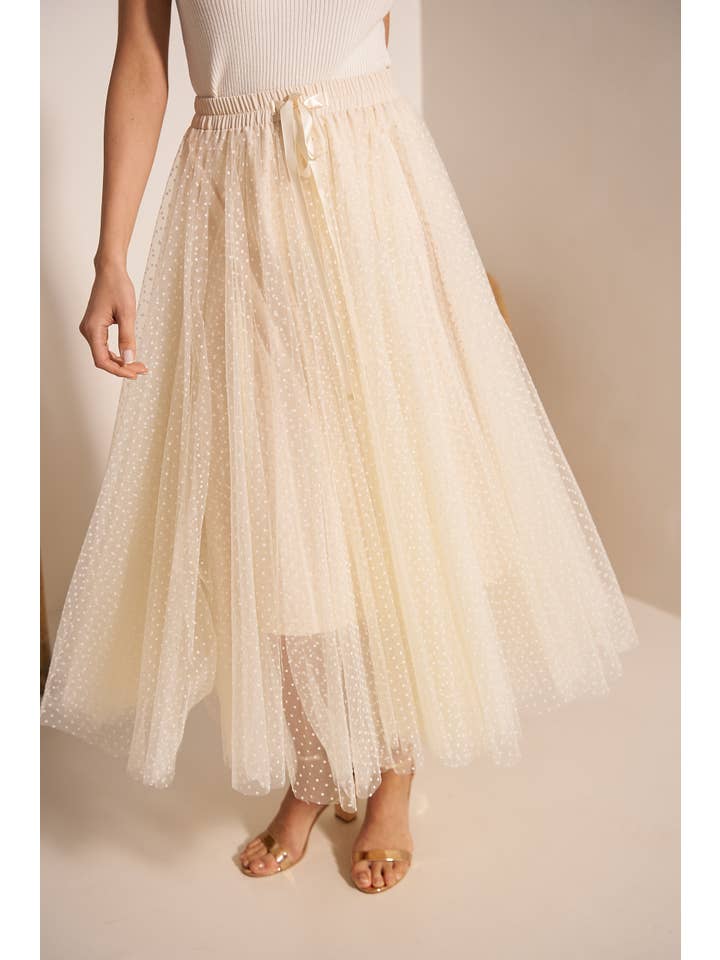 CHOKLATE PARIS - Wholesale Skirt - Women's - Aria tulle plumetis skirt - CK08077-3