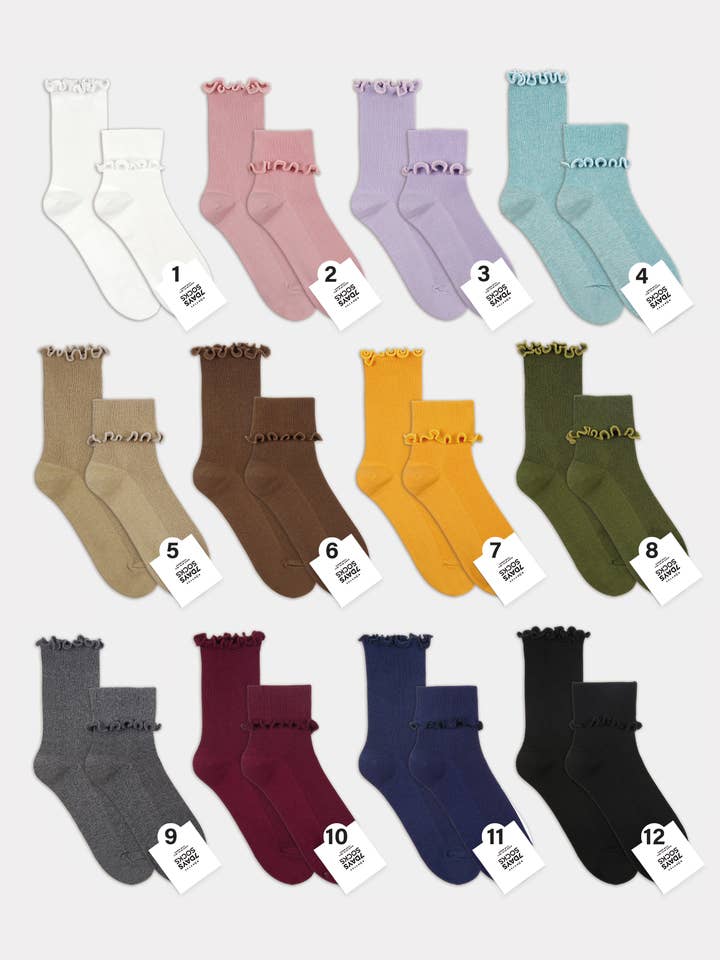 7DAYSSOCKS - Wholesale Socks - Women's - Women's Crew Frill Socks