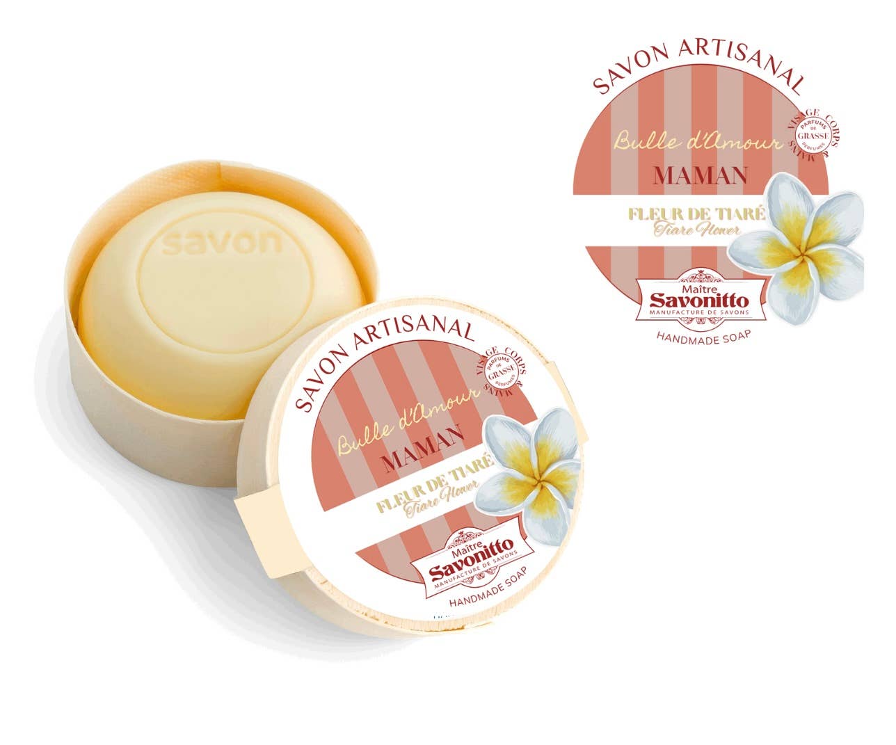 MAITRE SAVONITTO - Wholesale Bar Soap - Tiare Flower Soap 100g - Special Mother's Day Edition2