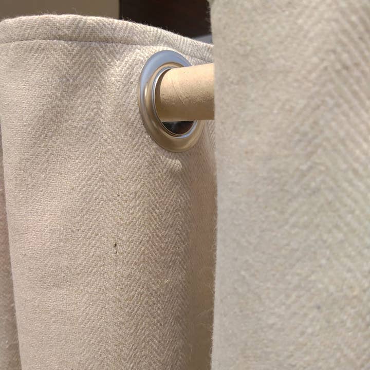 Herringbone Wool Curtains With Grommets for wholesale by Amore Beauté