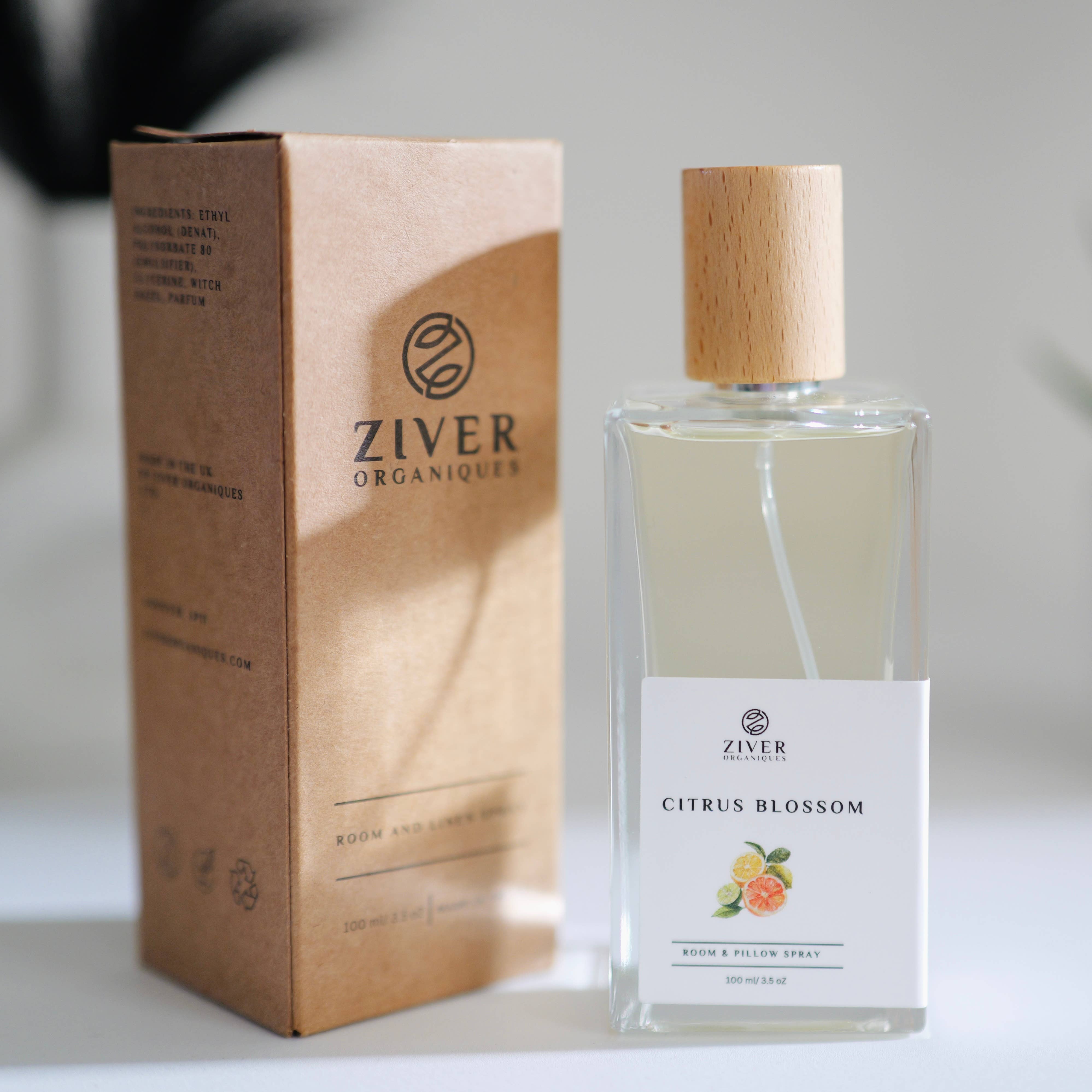 Ziver Organiques – wholesale Room & linen spray – Natural Room & Linen Spray | Citrus Blossom1