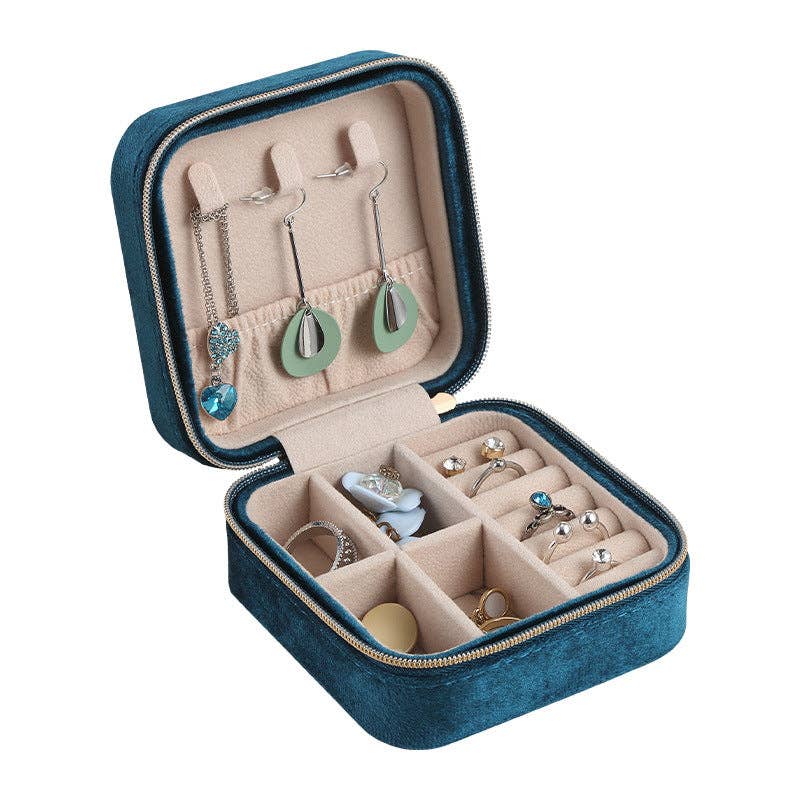 alberalkirk – Organizador/caixa de joias por atacado – Estojo Compacto para Joias com Interior Aveludado em Pele Sintética S5P4553