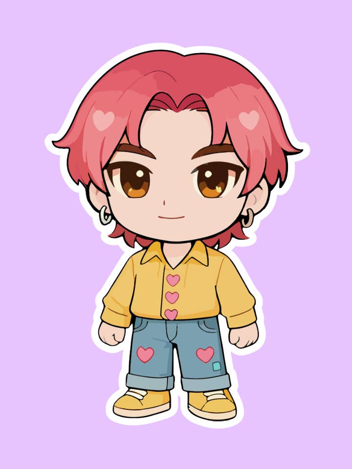 Chibi Romance Saja Kpop Demon Hunters Sticker for wholesale by Shadows of Sunshine