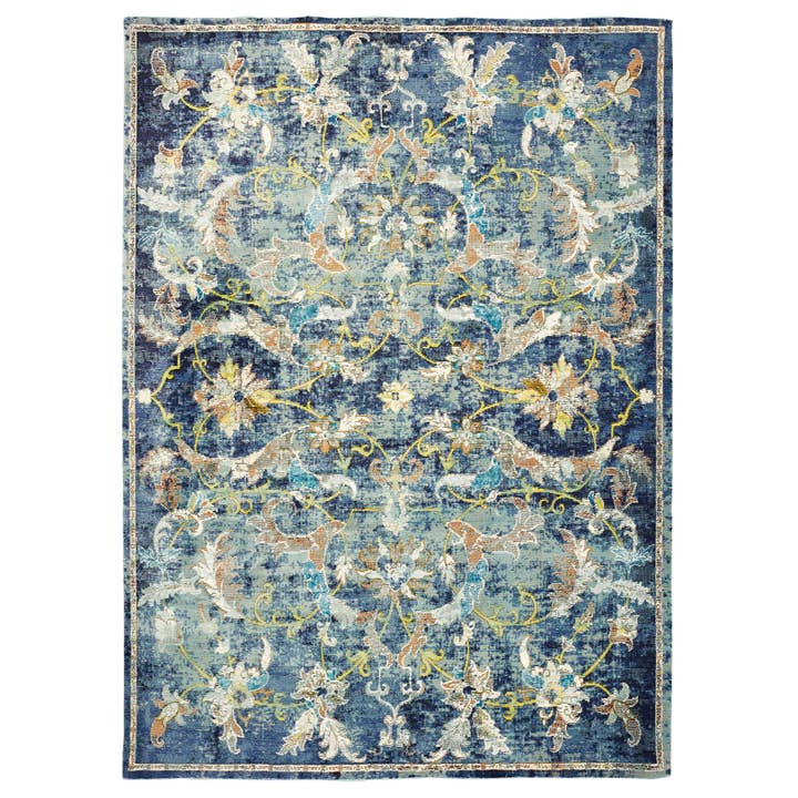 Gabriella Blue Floral Blue / Multi Area Rug for wholesale by LR Home
