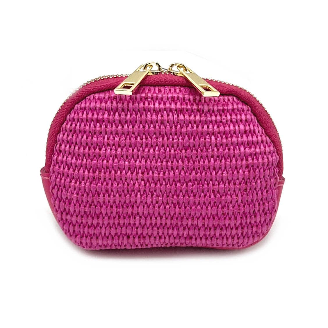 Suie Valentini srl - Wholesale Coin Purse - Women's - Summer collection, leather and raffia purse, art. PO012