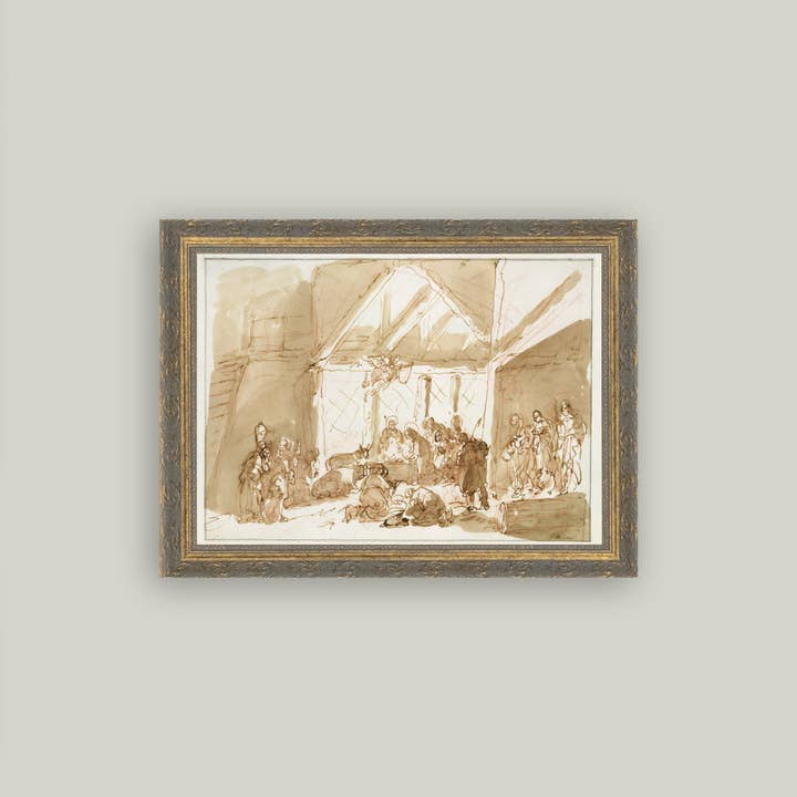 Petal Lane Home - Wholesale Wall Art Set - Nativity of Christ Framed Antique Art
