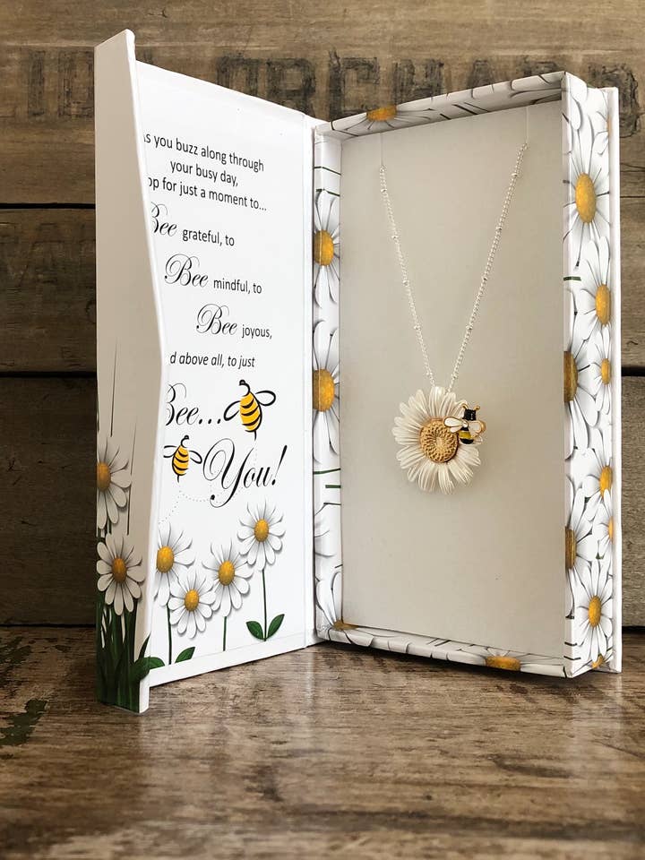 Bee Necklace in BOX/ Jewelry for wholesale by Carol Young Silver