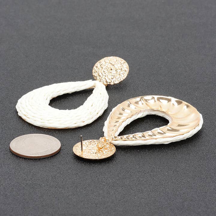 3AM BY H&D ACCESSORIES - Wholesale Dangle Earrings - Metal and Paper Earring
