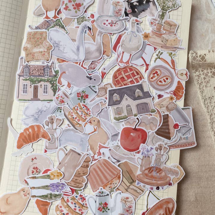 Chapteries - Wholesale Sticker - "Cottage" sticker set - 70+ sticker flakes!