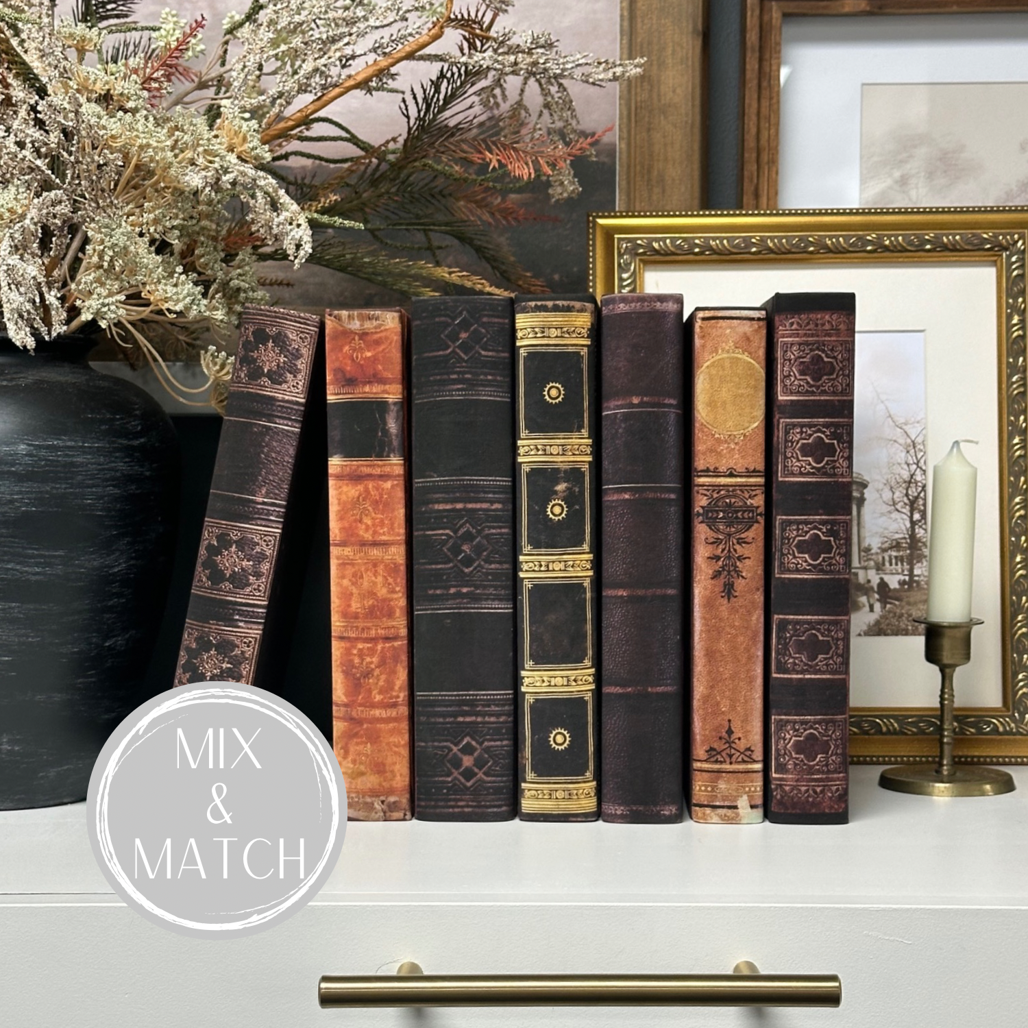 The House of Elements - Wholesale Decorative Tabletop Object - Vintage Inspired Fabric Wrapped Books6