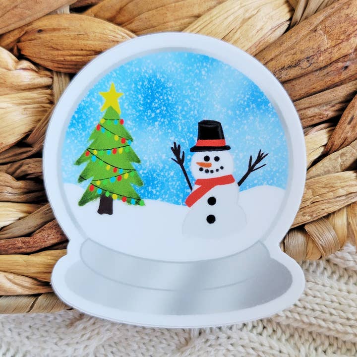 Snow Globe Sticker, Christmas Sticker for wholesale by Eve's Art Shop