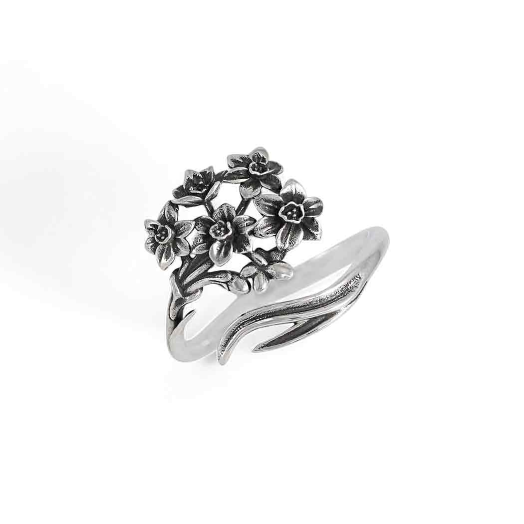 Nina Designs - Vente Bague de cocktail/de cérémonie - Bagues ajustables fleurs de naissance en argent sterling11