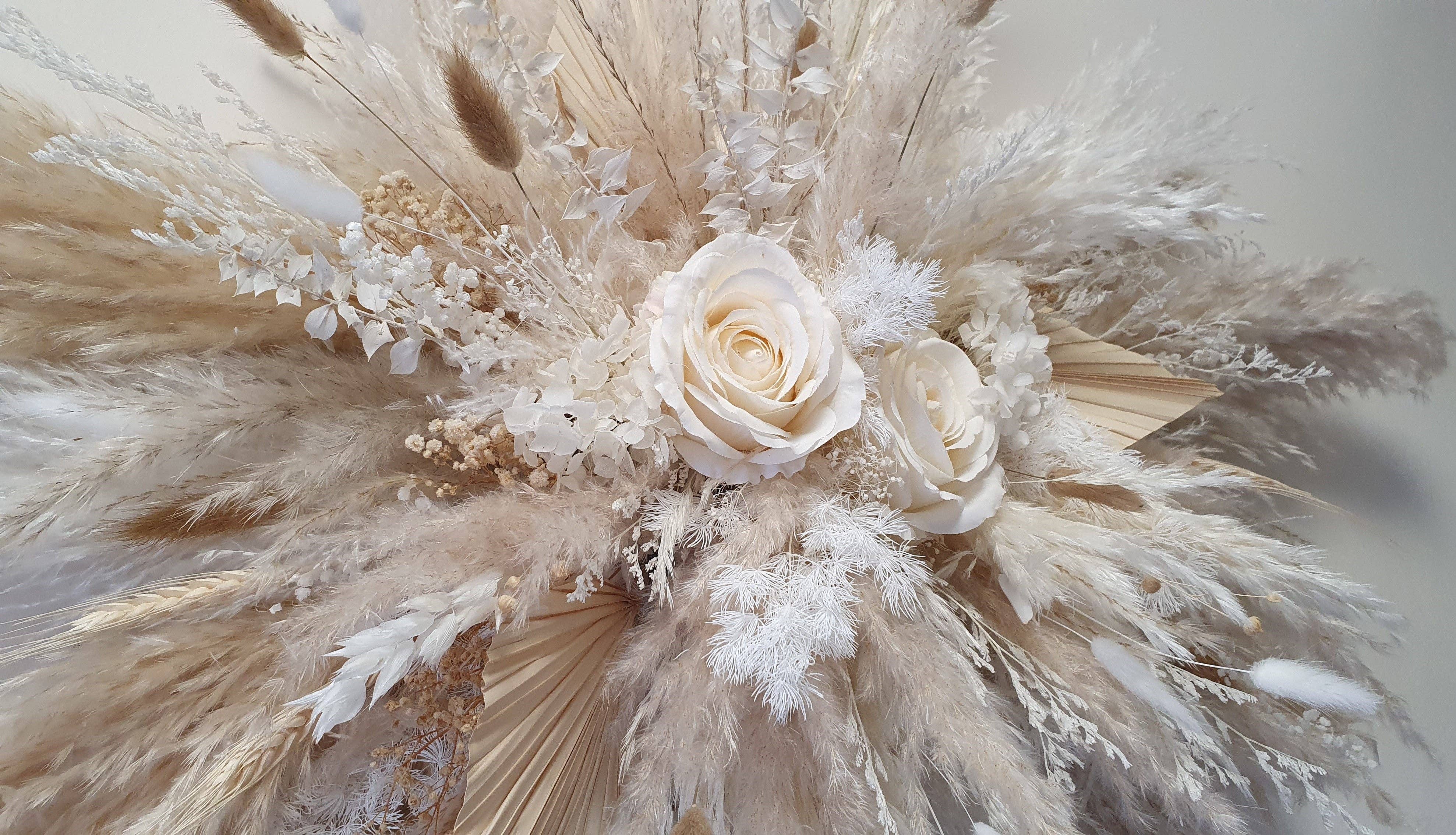 Opal Lily - Wholesale Wall Accent - Dried Pampas Wall Decor - Neutral5