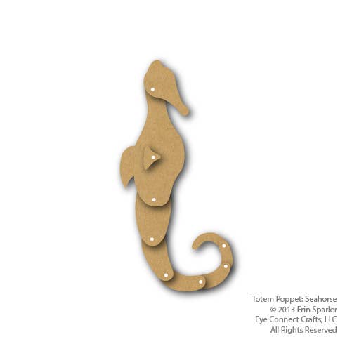 EyeConnect Crafts - Wholesale DIY Craft Kit - Totem Seahorse DIY Craft Kit0