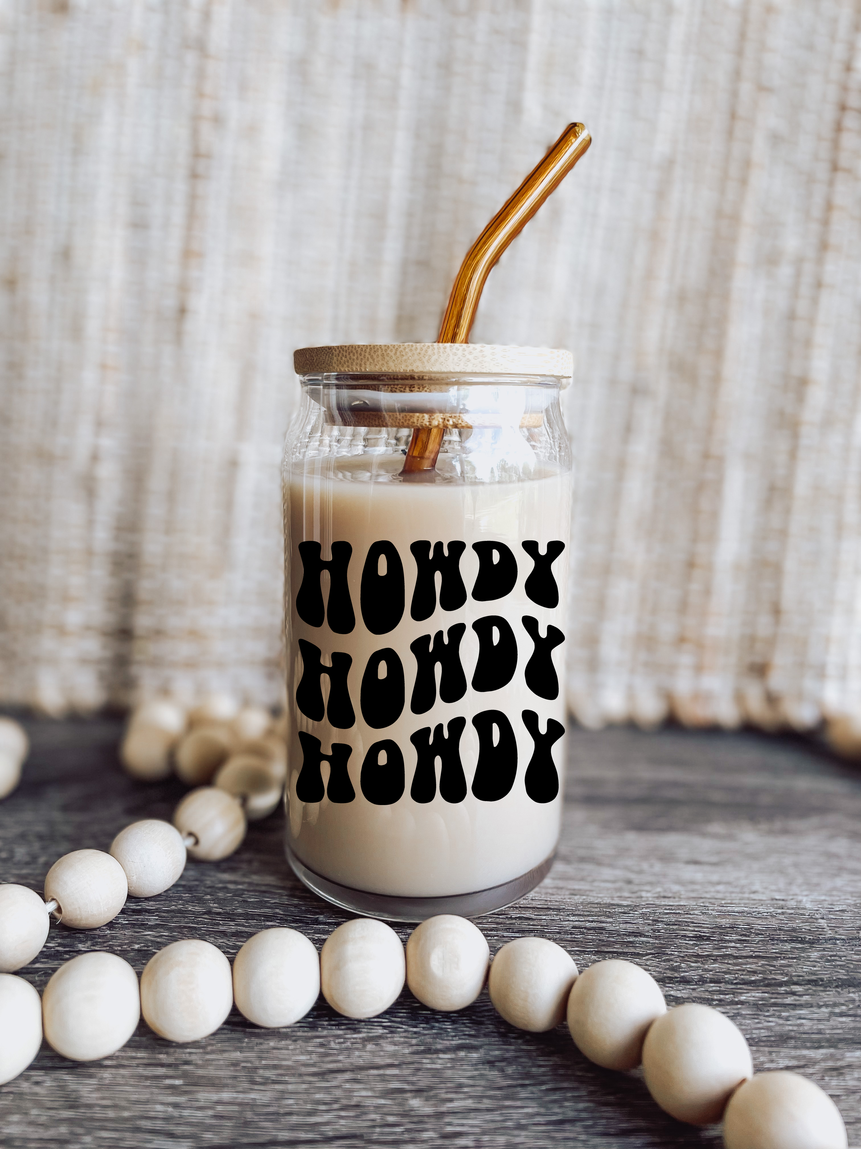 Wild Souls Co - Vente Verre/tasse - Chope en verre Howdy rétro western pour café et bière0