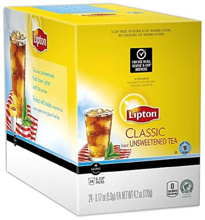 Lipton & TAZO - Wholesale Iced Tea - Lipton K-Cups, Unsweetened Black Iced Tea, 24 Total