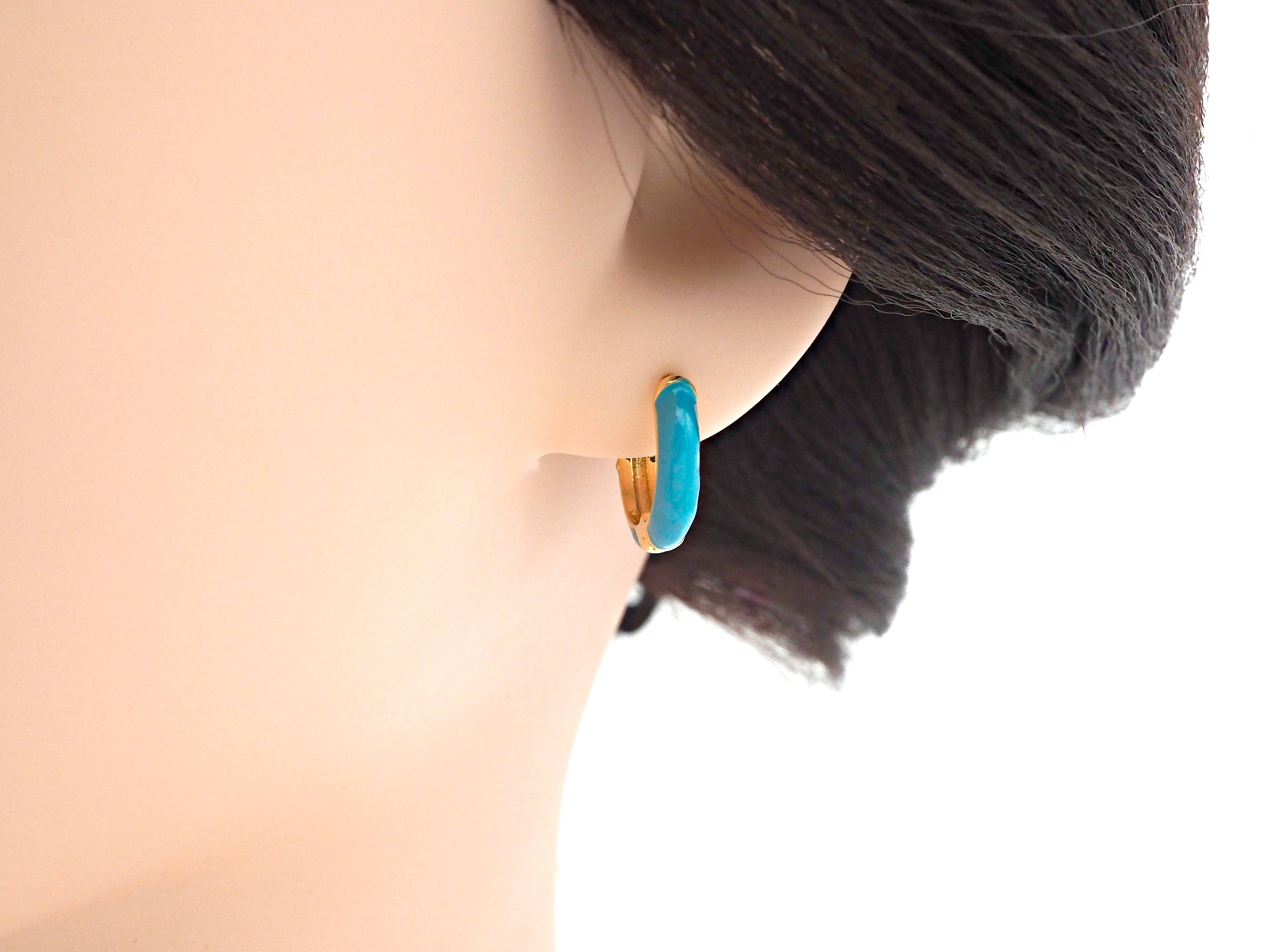 BestBeads&Beyond – Großhandel Hoops – Alltags-Emaille-Gold-Creolen, Artikel-Nr. J3093