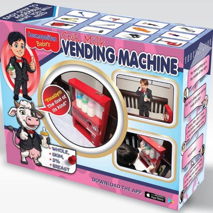 Prank Gifts Inc. – wholesale Gag gift/novelty gift – Crib Milk Vending Machine Prank Gift Box - Prank Gifts Inc.