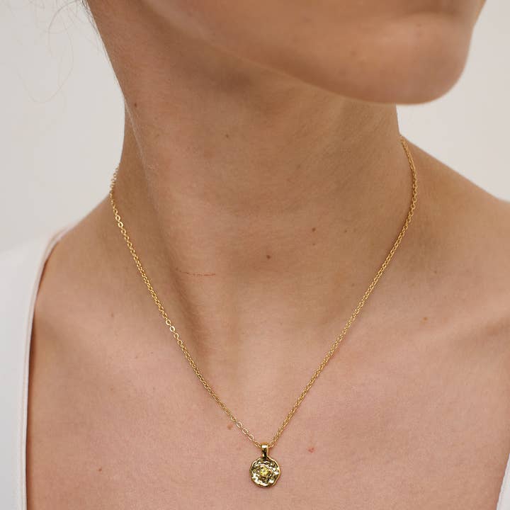 Angels Whisper Accessories - Wholesale Pendant/charm necklace - Birthstone 18K Gold Plated Necklace19