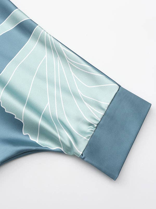 Sheer Trend - Wholesale Dress - Women's - Floral Muslim V-Neck Dress19