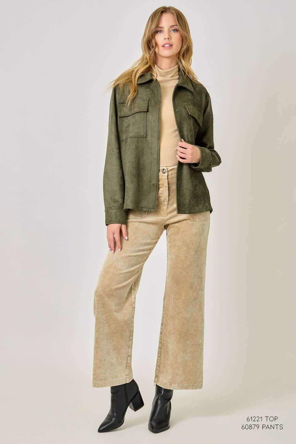 Mystree - Wholesale Shirt Jacket/Shacket - Women's - 61219 Suede Shacket7