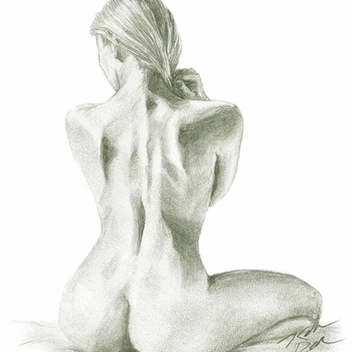 Kendra Hirons Art - Wholesale Art Print - Nude Sketch4